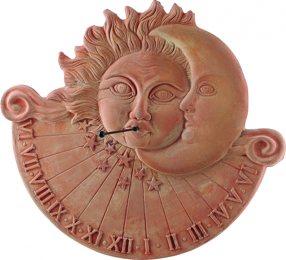 meridiana terracotta sole giardino esterno orologio