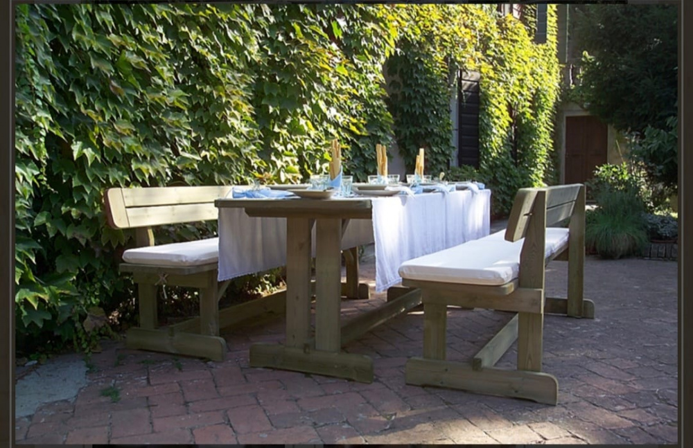 Tavolo-Legno-Panca-Sgabello-Esterno-Giardino-Barbecue-OBI-Toscana-Terracotta-Piscina-Estate-Valdera